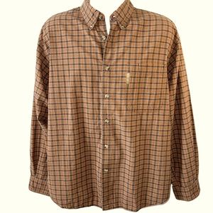 Columbia Tan Button Down Shirt LG